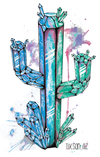 Crystal Cactus: Teal Aquamarine