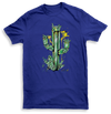 Crystal Cactus Mens Blue Tshirt by Yeah Right