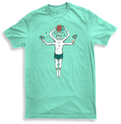 Summer-man Mens Mint Tshirt by Griffin Cook