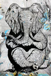 Zen Elephant poster Design by Yeah Right black swirl