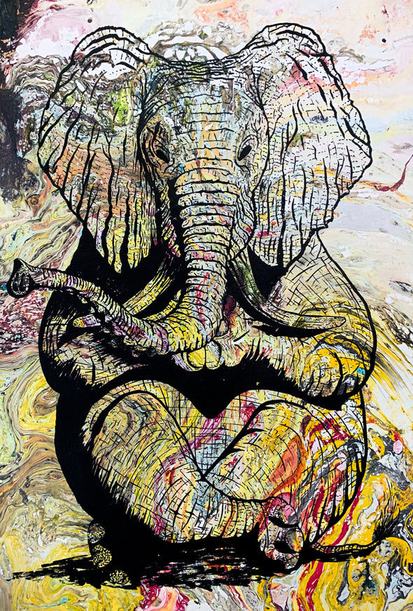 Zen Elephant poster Design by Yeah Right
